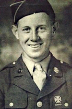 Sgt Donald L Burkhart - Company A - HOSPITALIZED FOR DIPTHERIA.
TURNED INTO A HEART ISSUED AND DIED 6/21/45 IN LIEGE MILITARY HOSPITAL (Courtesy: B Jeffries)