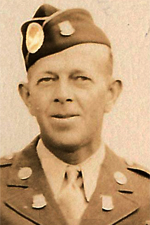 Pvt Freeman A Huston - 326 GIR Company C Graduation picture at Alliance NE circa 1943 tranferred to 327th GIR fought at Battle of Bulge (Courtesy: Jerry Young Jr)
