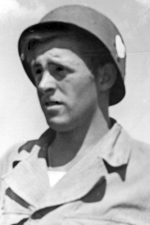 Pfc Harland H Danks - He was part of the 17 men captured in Foucarville during the 
          Normandy invasion. The incident is also in the book Heroes Of Caratan.(Courtesy Troy Danks)