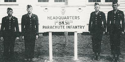 Officers of the 511th PIR 1st Battalion HQ Company
