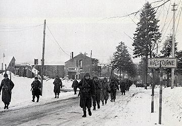 101st Airborne moving through Bastogne