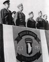 Gen Eisenhower - Gen Taylor - Gen Brereton - Gen Ridgway and Pres Sec S T Early review the presentation ceremony