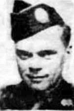 Pvt John L Grant (Friendly fire incident, P-47 500 lb. bomb KIA - E.G.Davis,K.R.Craig,L.Heller,J.L.Grant,D.H.Olds,H.V.Schram,B.J.Schroeder)